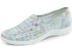 Sale Waldläufer, sommerliche Damen-Slipper, Weite H, mit herausnehmbarem Fußbett Damen Slipper