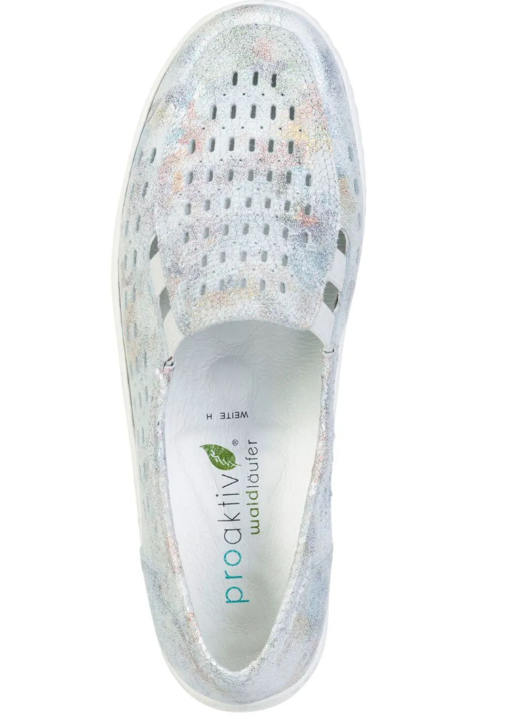 Sale Waldläufer, sommerliche Damen-Slipper, Weite H, mit herausnehmbarem Fußbett Damen Slipper