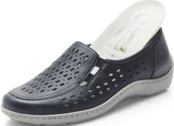 Sale Waldläufer, sommerliche Damen-Slipper, Weite H, mit herausnehmbarem Fußbett Damen Slipper