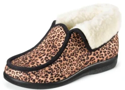 Outlet Warme Damen-Hausschuhe, Weite H, mit Wolle Damen Hausschuhe