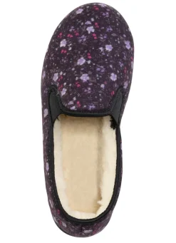 Discount Warme Damen-Hausschuhe, Weite H, mit Wolle Damen Hausschuhe