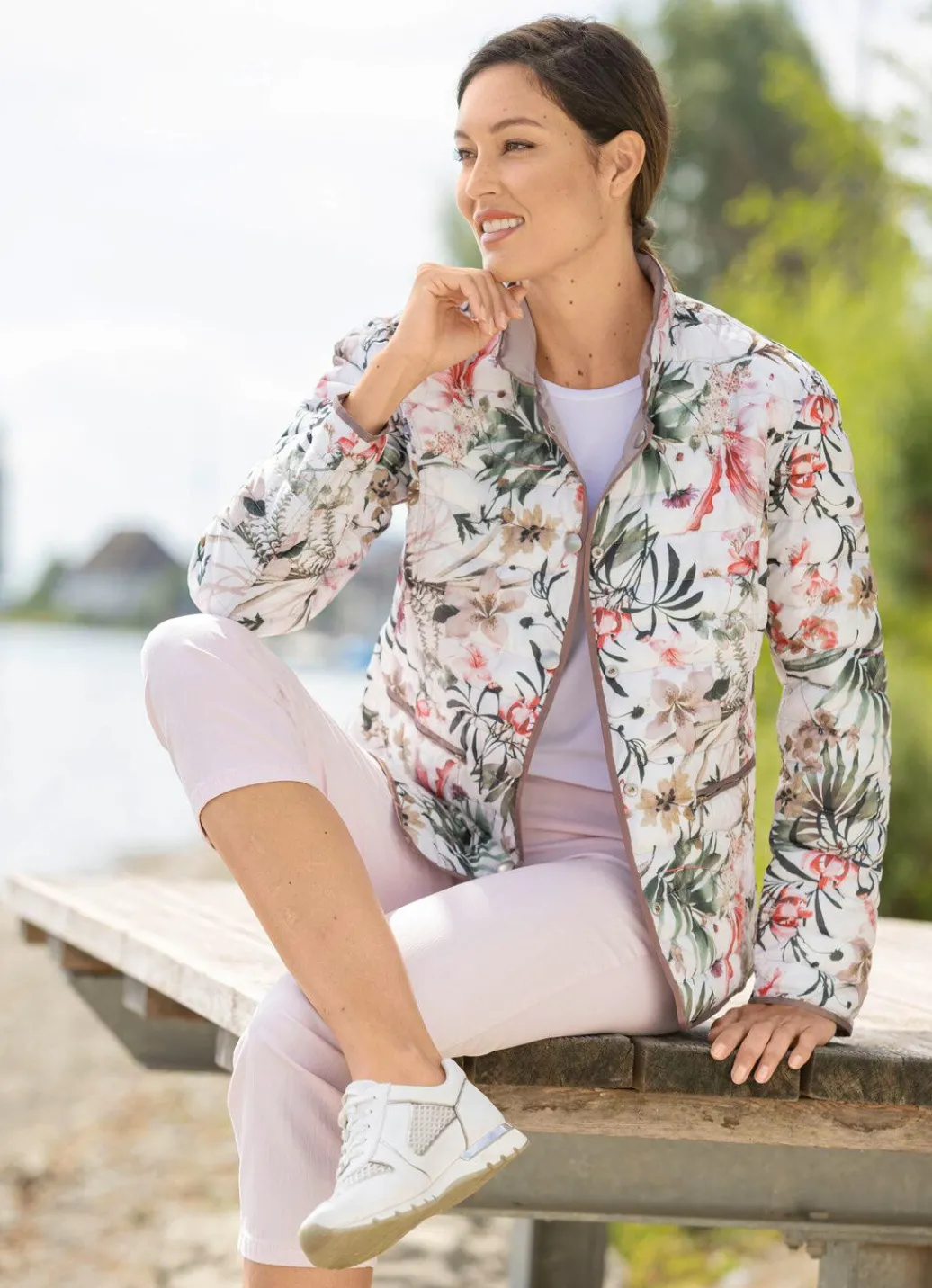 Damen Mona Übergangsjacken<Wendejacke mit Druckerleiste