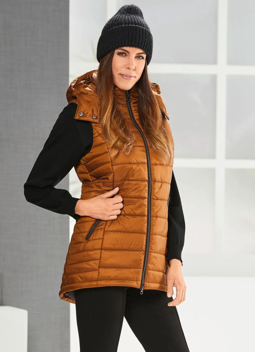 Damen Mona Winterjacken<Weste mit 2-Wege-Reißverschluss