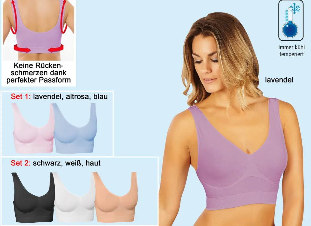 Sale Wohlfühl-BH, 3er-Set Damen Bh Ohne Bügel