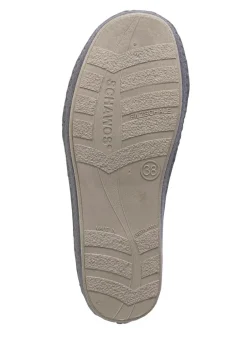 Damen Mona Hausschuhe<Wollfilz-Pantoffel mit floralem Druck