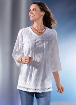 Damen Mona Tuniken|Basics<Wunderschön bestickte Tunika