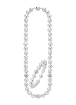 Best Wunderschön schimmerndes, 2-teiliges Schmuck-Set Damen Halsketten|Armbänder