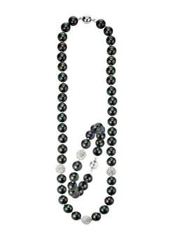 Sale Wunderschön schimmerndes, 2-teiliges Schmuck-Set Damen Halsketten|Armbänder