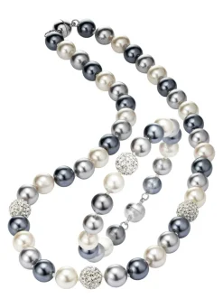 Discount Wunderschön schimmerndes, 2-teiliges Schmuck-Set Damen Halsketten|Armbänder