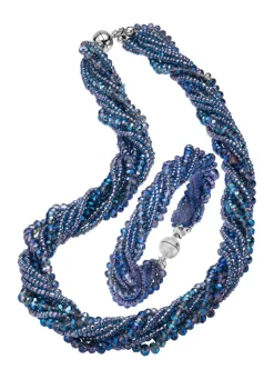 Online Wundervoll funkelndes Schmuck-Set, 2-teilig Damen Halsketten|Armbänder