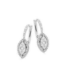 Outlet Wundervolle Ohrringe mit Brillanten und Diamanten Damen Ohrschmuck
