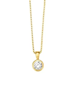Best Zarte Eleganz: Anhänger mit synth. Zirkonia und Veneziakette Damen Anhänger