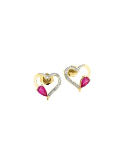Sale Zartes Funkeln: Ohrstecker mit echt Rubin Damen Ohrschmuck