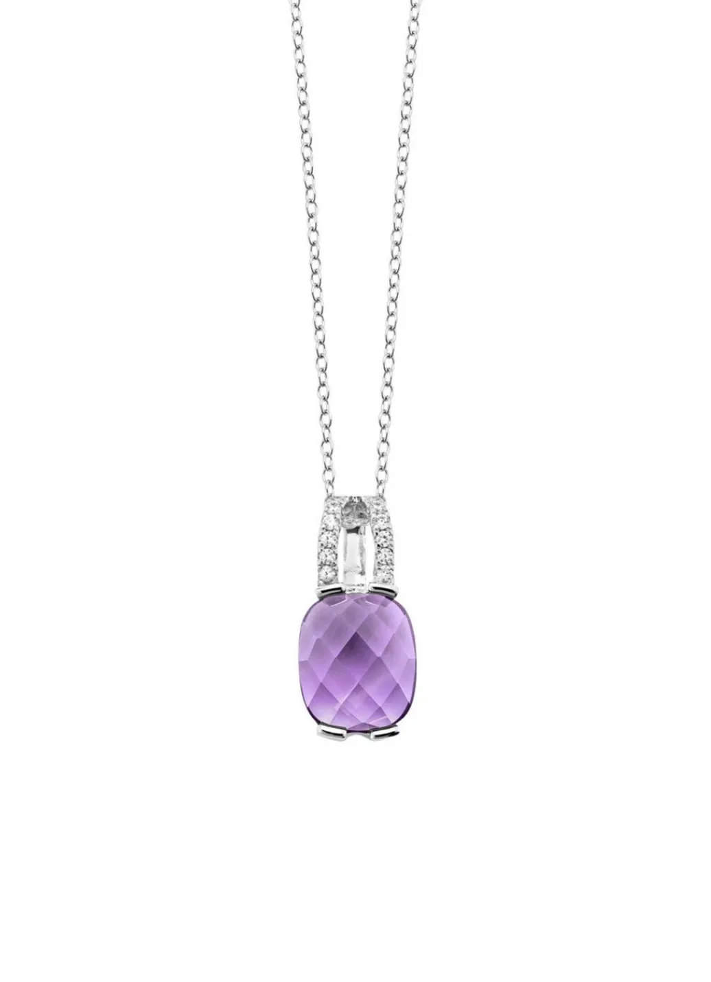 Discount Zauberhafte Eleganz: Anhänger mit echt Amethyst und Ankerkette Damen Anhänger