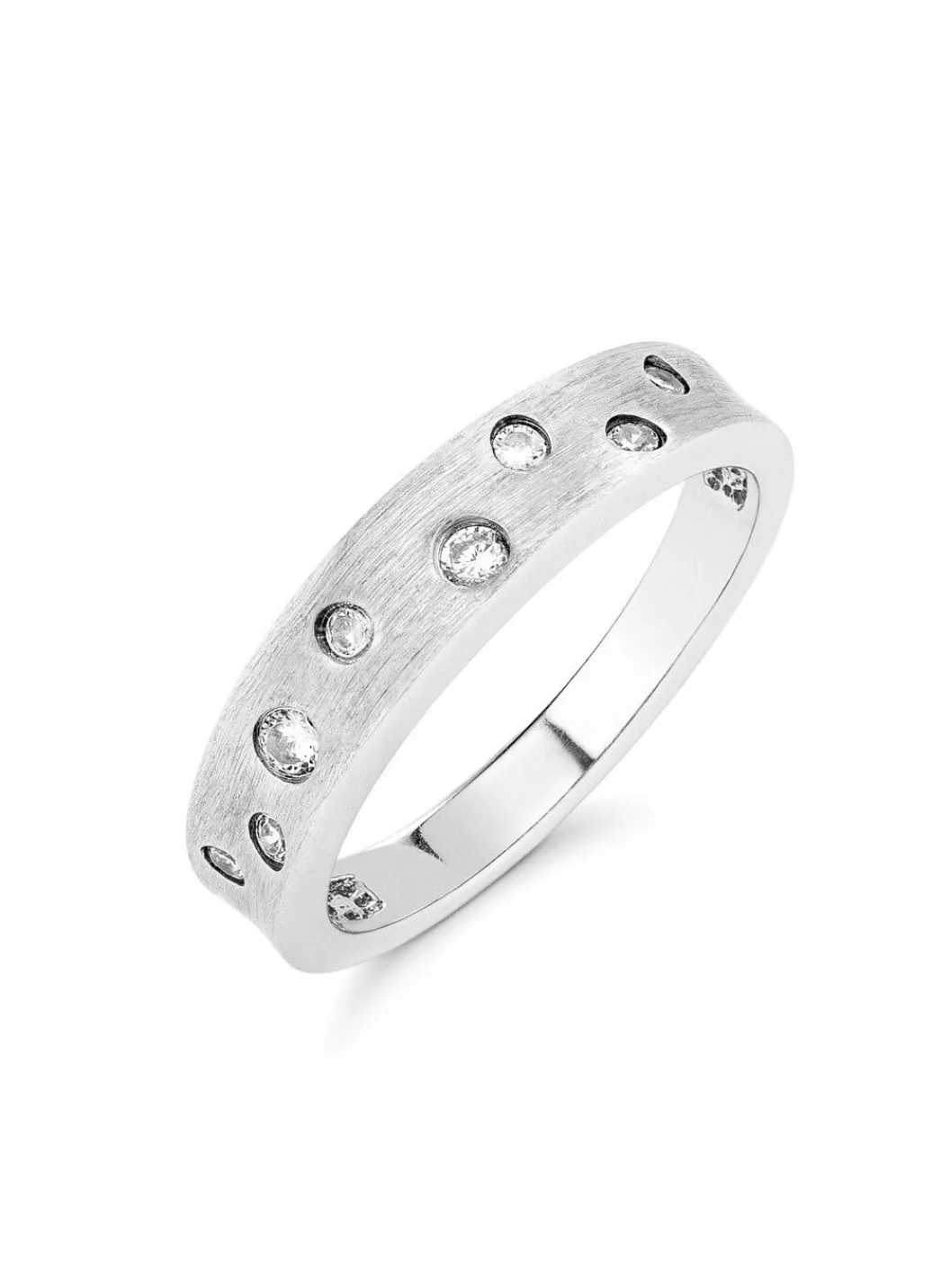 Outlet Zauberhafter Damenring mit synth. Zirkonia Damen Ringe