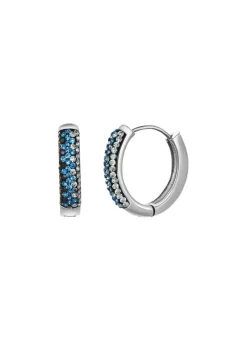 Hot Zeitlose Eleganz: Klappcreolen mit funkelnden Kristallen Damen Ohrschmuck|Modeschmuck