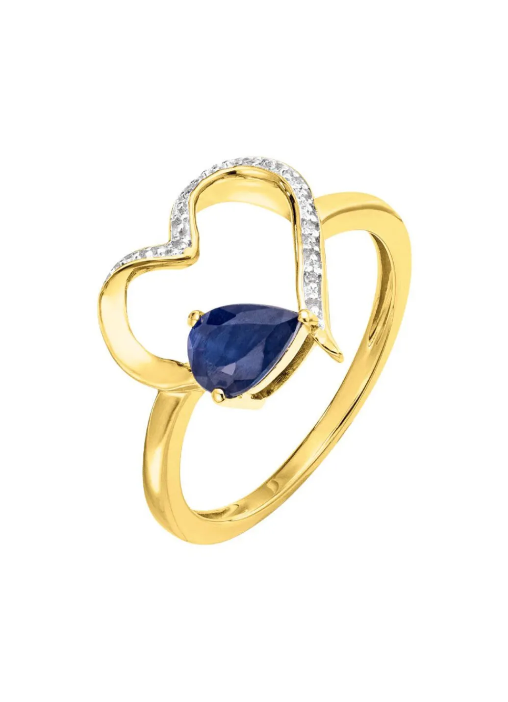 Online Zeitlose Romantik: Damenring mit echtem Safir Damen Ringe