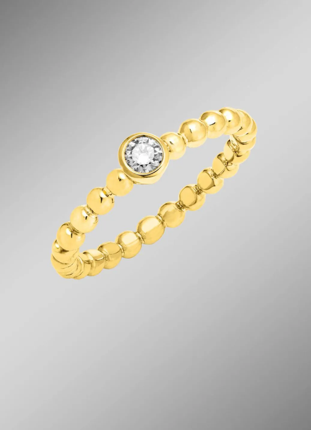Clearance Zeitloser Damenring aus Gold mit Brillant Damen Ringe