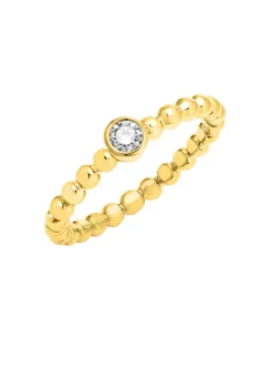 Clearance Zeitloser Damenring aus Gold mit Brillant Damen Ringe