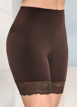 New Zweierpack Longpants mit Spitze an den Beinabschlüssen Damen Schlüpfer