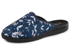 Sale Zweierpack Pantoffeln aus samtig, weichem, bedrucktem Textilmaterial Damen Hausschuhe