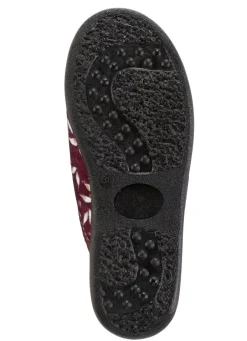 Sale Zweierpack Pantoffeln aus samtig, weichem, bedrucktem Textilmaterial Damen Hausschuhe
