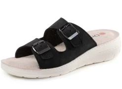 Online Zweierpack Pantoletten aus Nubuk- und Nappasynthetik Damen Pantoletten
