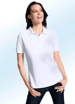 Zweierpack Poloshirt mit kurzer Knopfleiste Damen Kurzarm