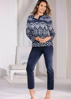 Damen Mona Schlafanzüge<Zweierpack Schlafanzüge mit langen Ärmeln und langer Hose
