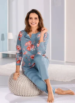 Damen Mona Schlafanzüge<Zweierpack Schlafanzüge mit langen Ärmeln und langer Hose