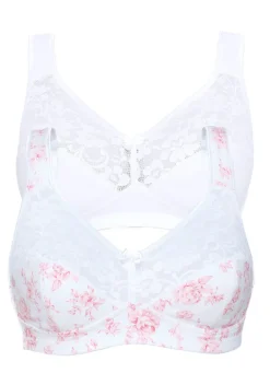 Best Zweierpack Susa BH mit Baumwolle Damen Bh Ohne Bügel|Bh Mit Spitze